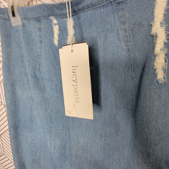 Lucy Paris Jean Skirt Sz Medium - Picture 4 of 9